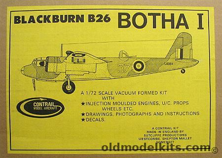 Contrail 1/72 Blackburn B26 Botha I plastic model kit